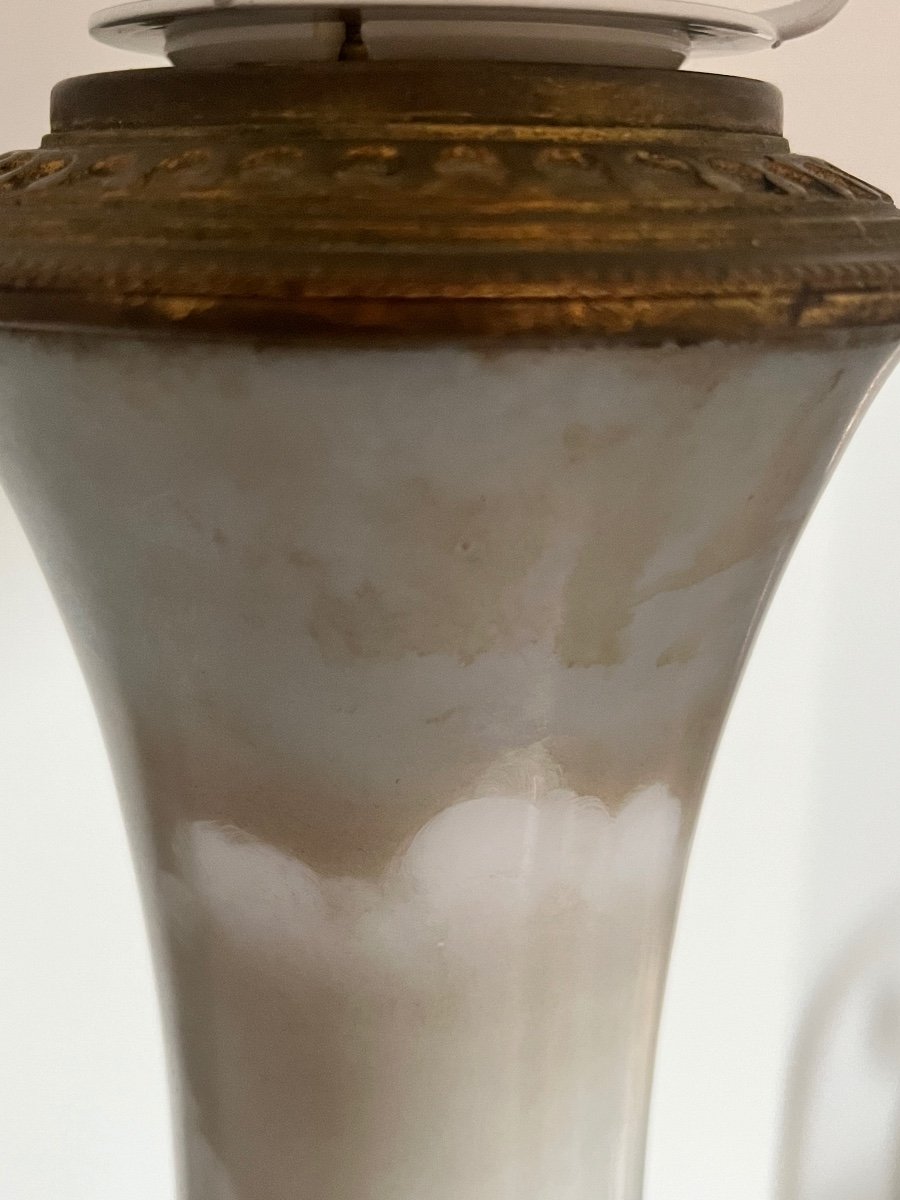 Napoleon III Opaline Lamps With -photo-3