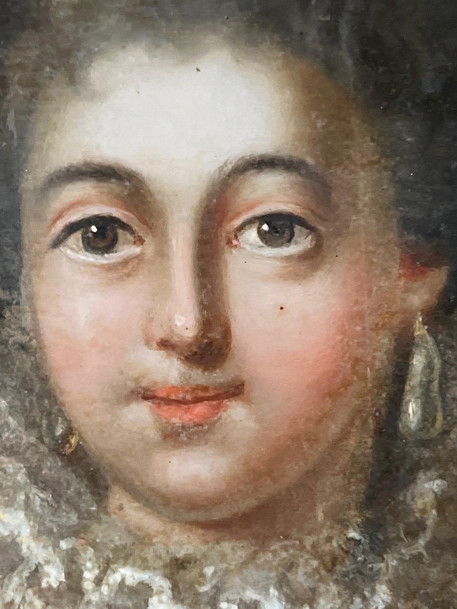 Portrait Of Hortense Mancini, Niece Of Mazarin, 17th Century-photo-4