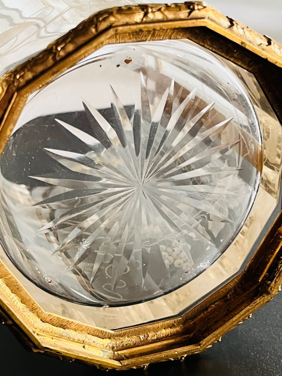 Saint Louis Crystal Bucket Bronze Mount-photo-3