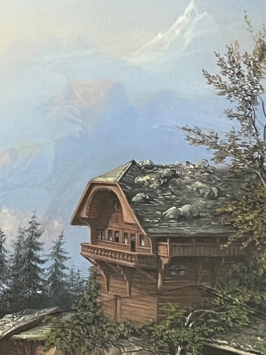 Pastel Landscape Of The Alps 1855-photo-4