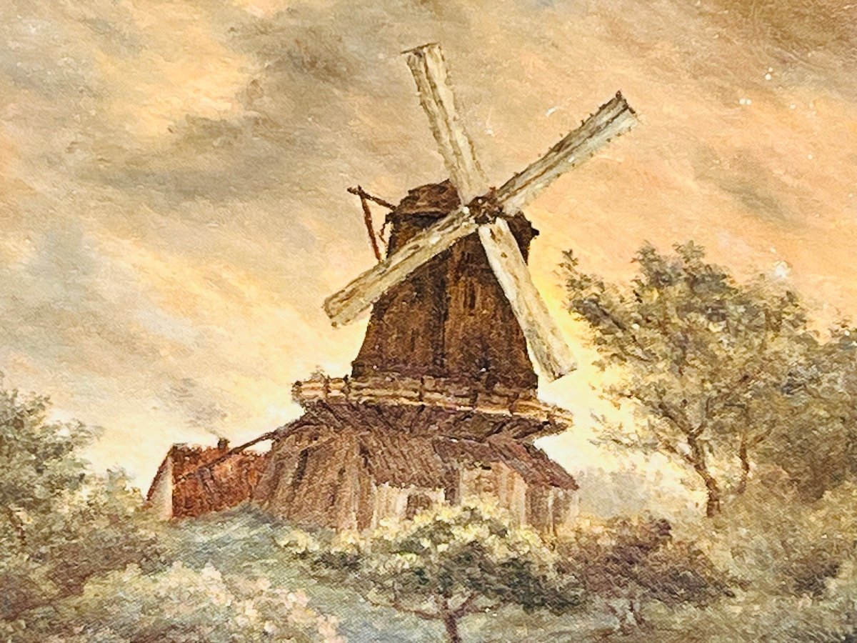 Windmills In Holland Hst Théodore Saulgeot-photo-2