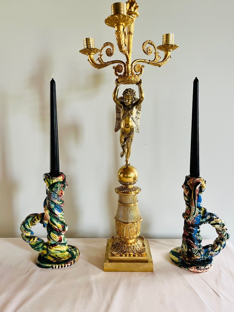 Candlesticks With Snakes Urbani Ceramist