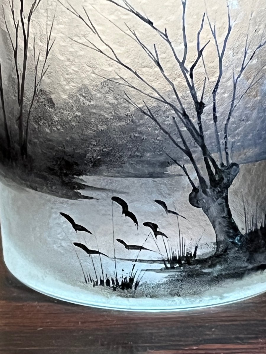 Daum Glass "autumn Landscape"-photo-2