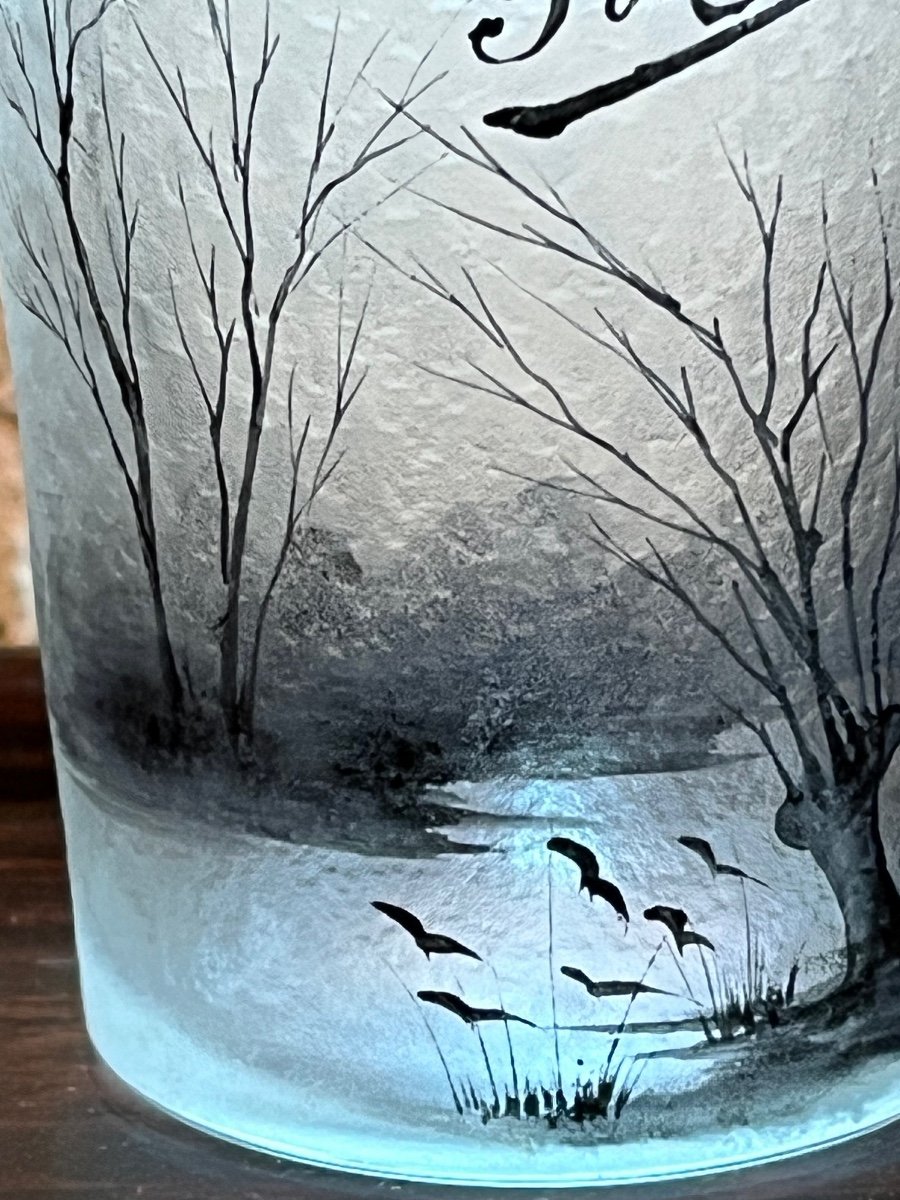 Daum Glass "autumn Landscape"-photo-3