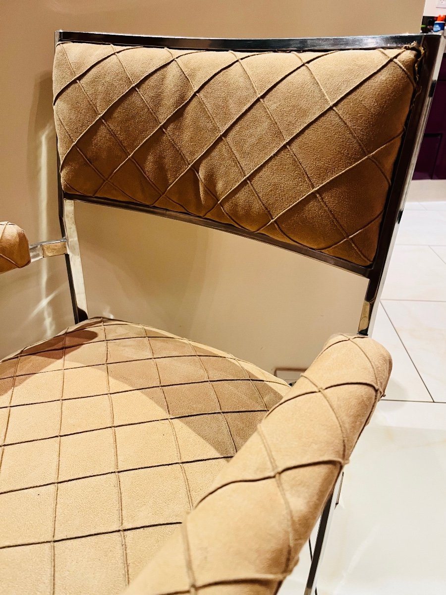 Fauteuils et chaise Willy Rizzo-photo-3