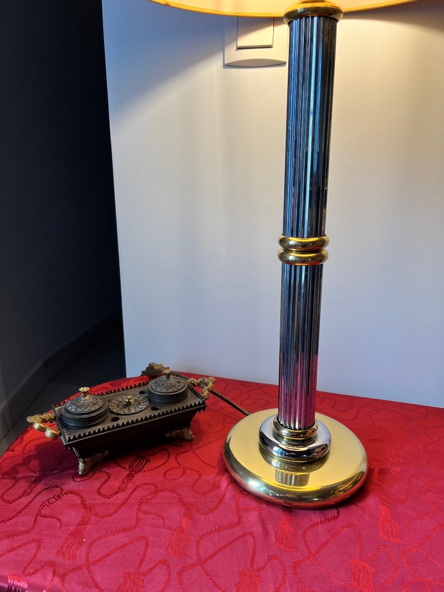 Brass And Chrome Lamp-photo-3