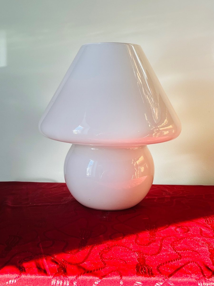 Lampe Murano opaline blanche -photo-2