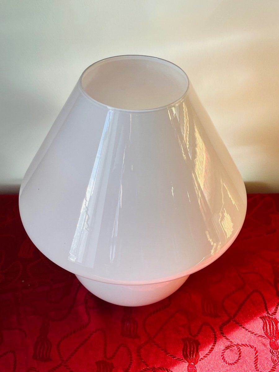Lampe Murano opaline blanche -photo-3