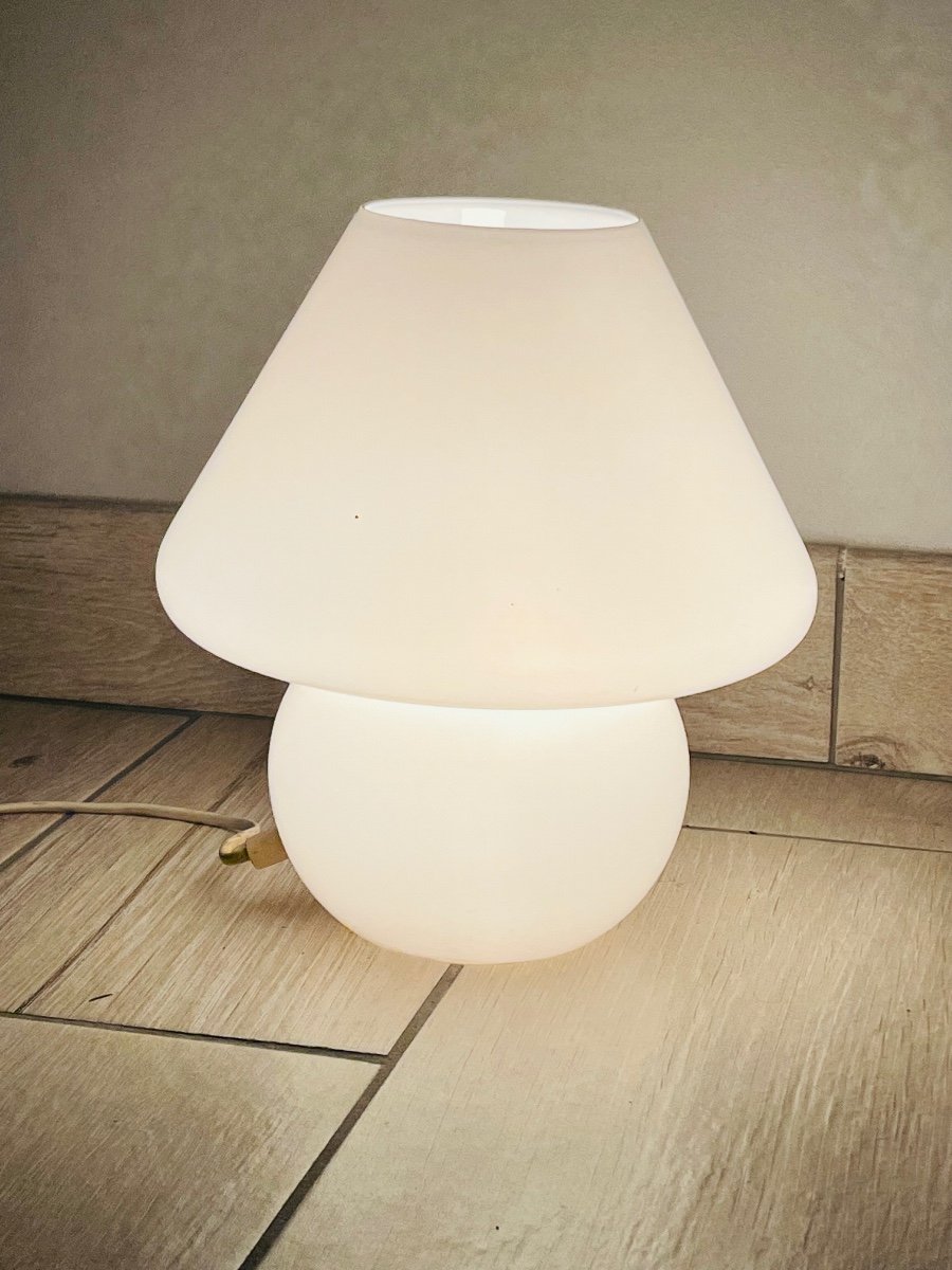 Lampe Murano opaline blanche 