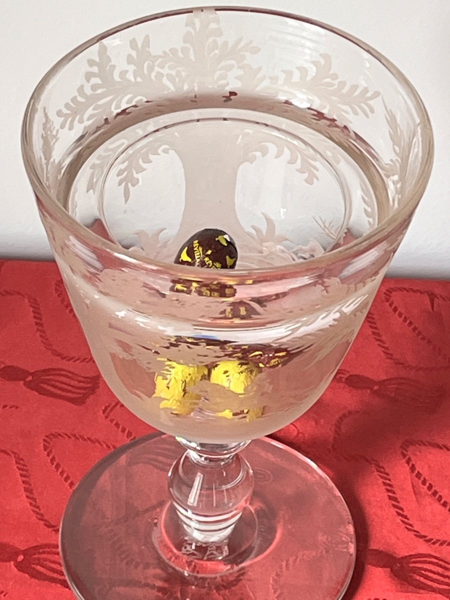 Drageoir cristal Delvaux décor cynégétique -photo-2
