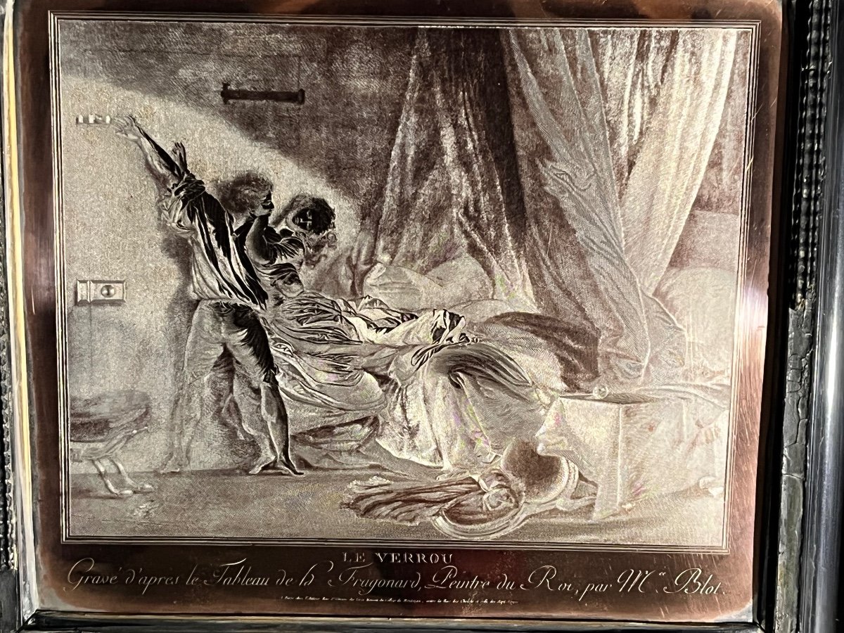 Fragonard 18th Century Copper Engraving -photo-3