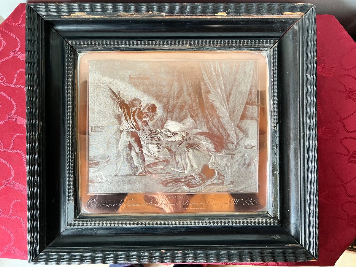 Fragonard 18th Century Copper Engraving -photo-4