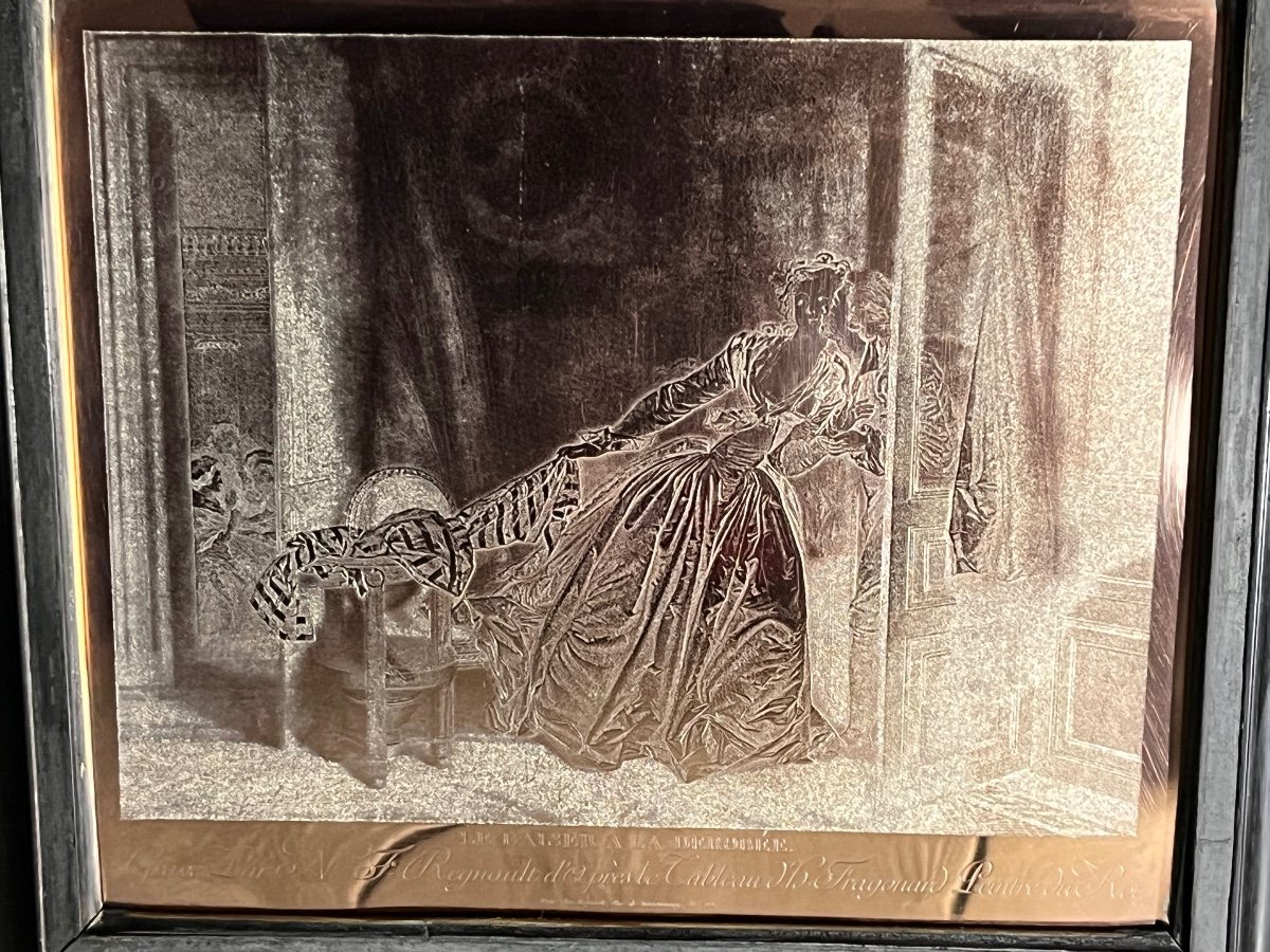 Fragonard 18th Century Copper Engraving -photo-2