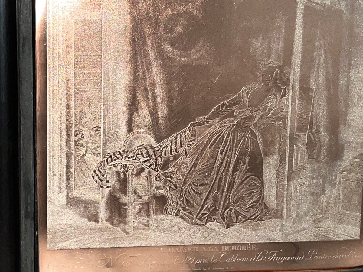 Fragonard 18th Century Copper Engraving -photo-3