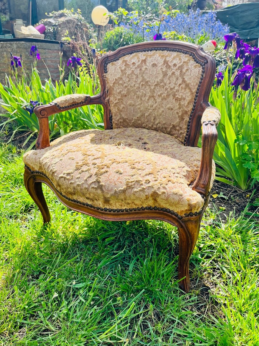 Atypical Louis XV 18th Century Armchair