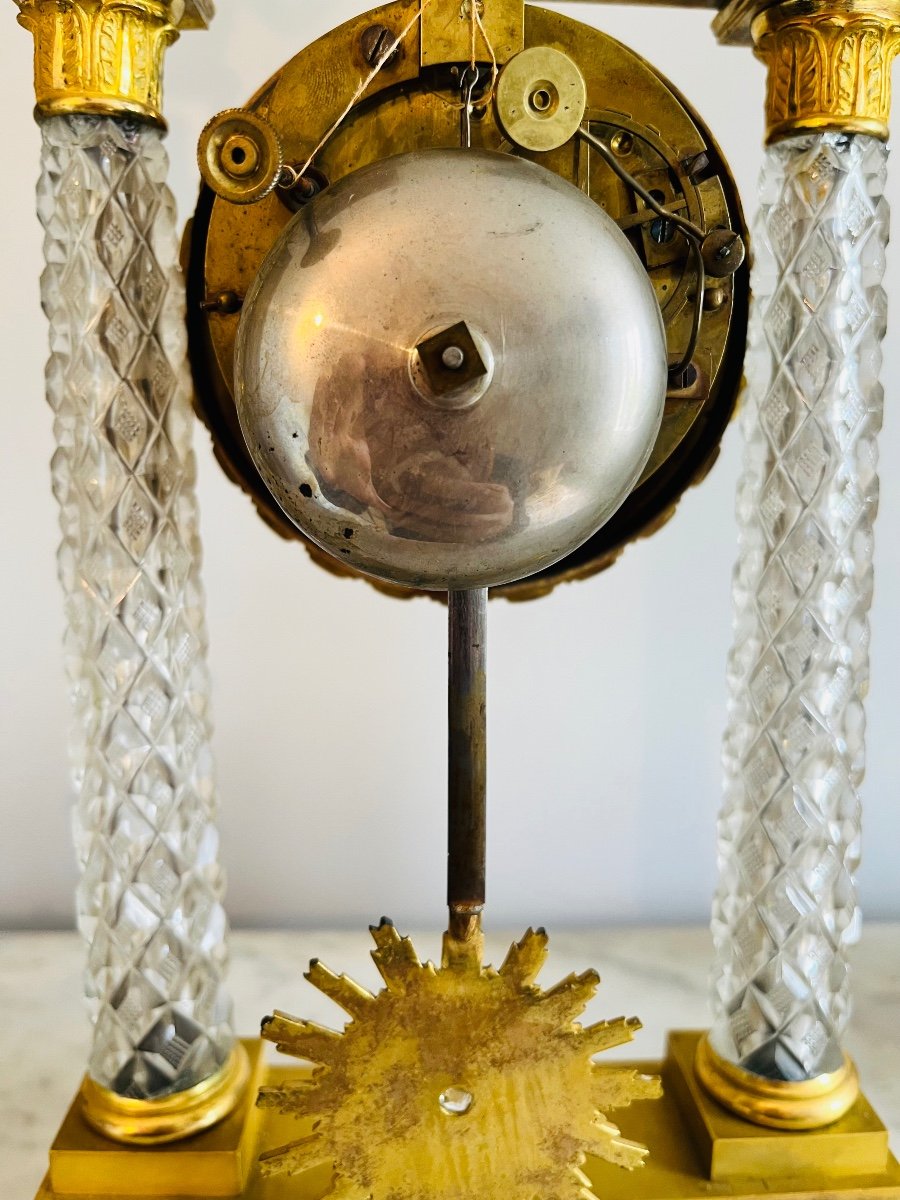 Pendule en cristal du Creusot d’époque Empire -photo-2