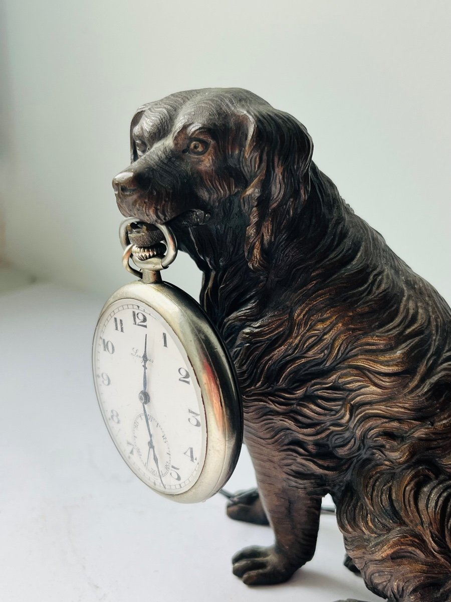 Bronze de Vienne chien porte-montre-photo-2