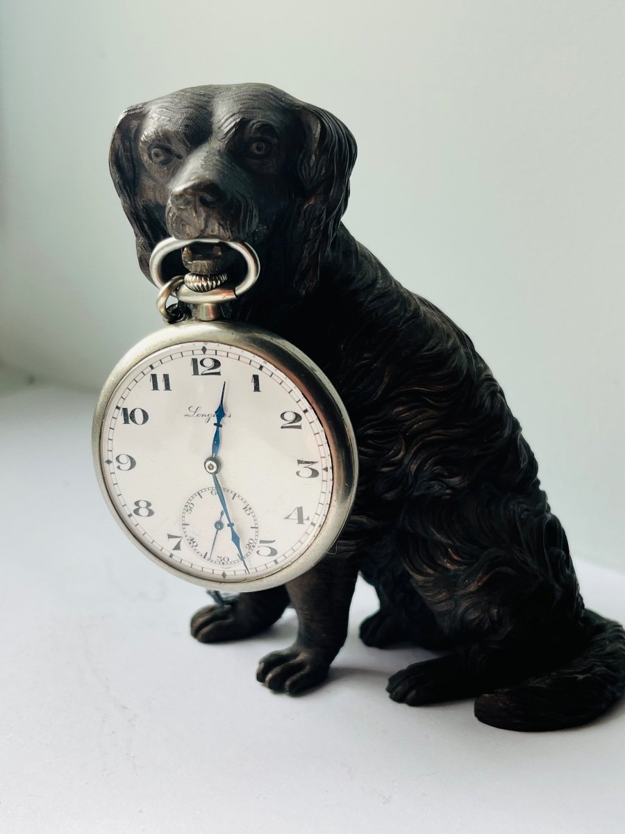 Bronze de Vienne chien porte-montre