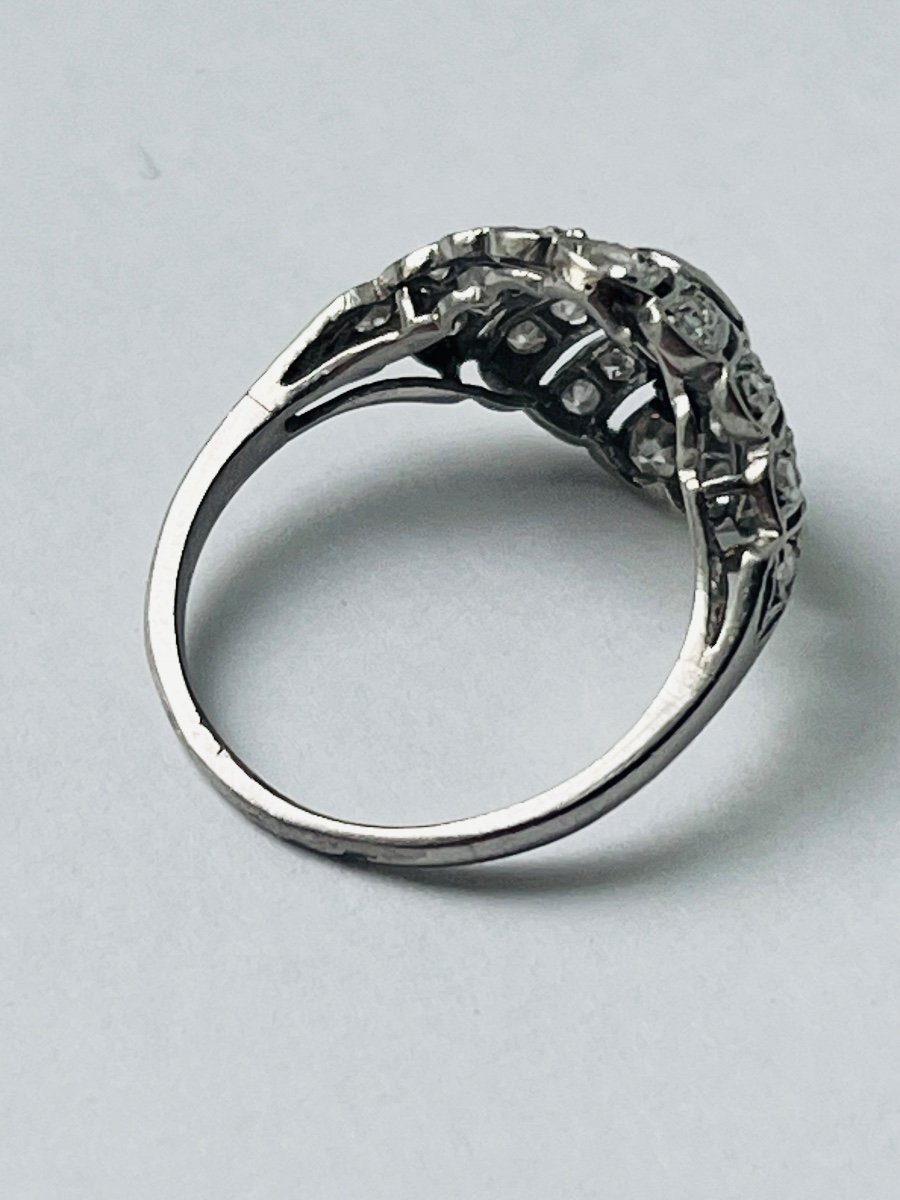 Bague dôme diamants style Art Déco-photo-3