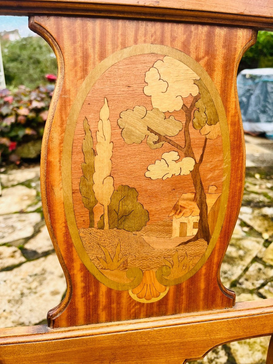 Set Of 6 Chairs With Marquetry Backs 1900-photo-1