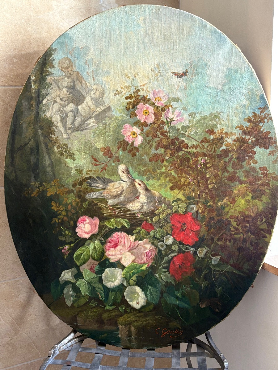 Clément Gontier jardin en fleurs XIXe-photo-4