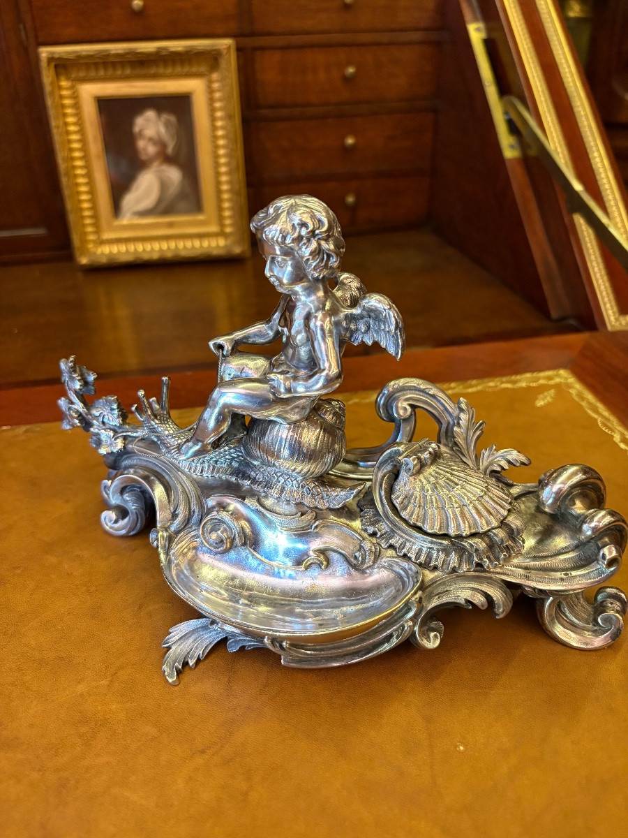 Louis XV Cherub Inkwell -photo-7