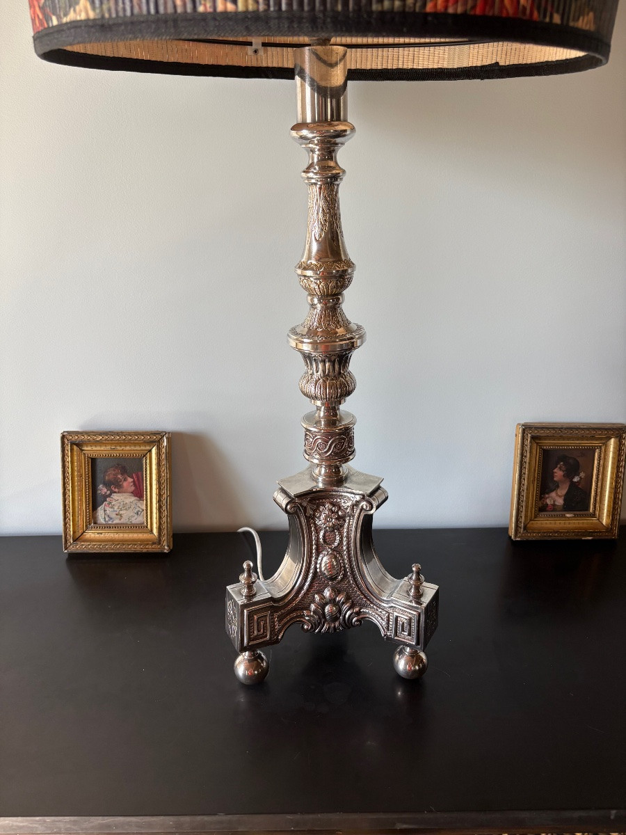 Large Louis XVI Lamp (85cm)-photo-2