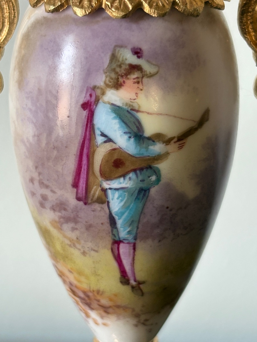 Sèvres Porcelain Vase With Bronze Cloisonné Enamels -photo-2