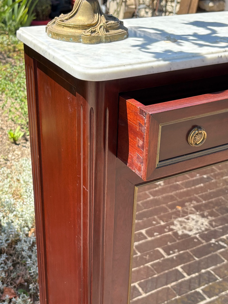 Louis XVI Low Mahogany Bookcase -photo-2