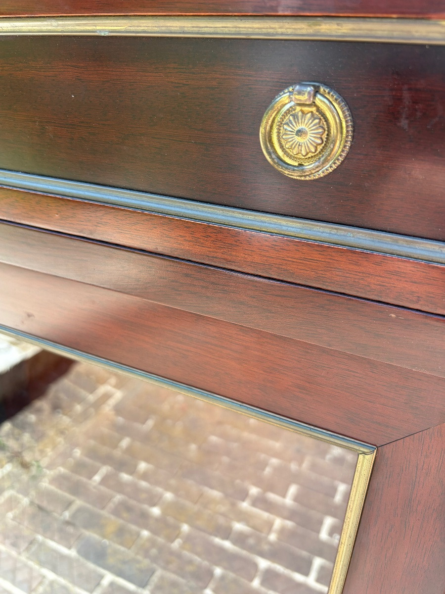 Louis XVI Low Mahogany Bookcase -photo-4