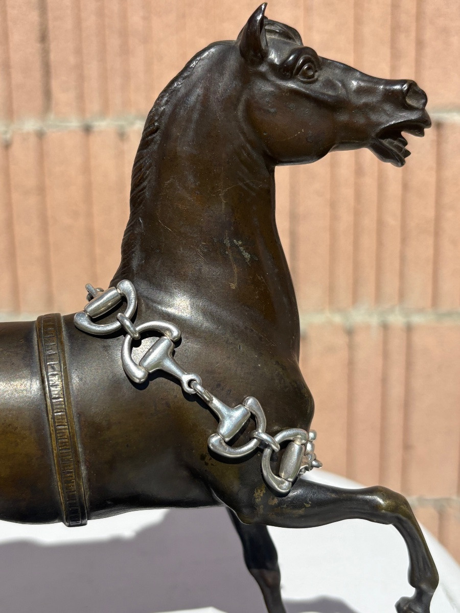 Bracelet mors à cheval argent -photo-3