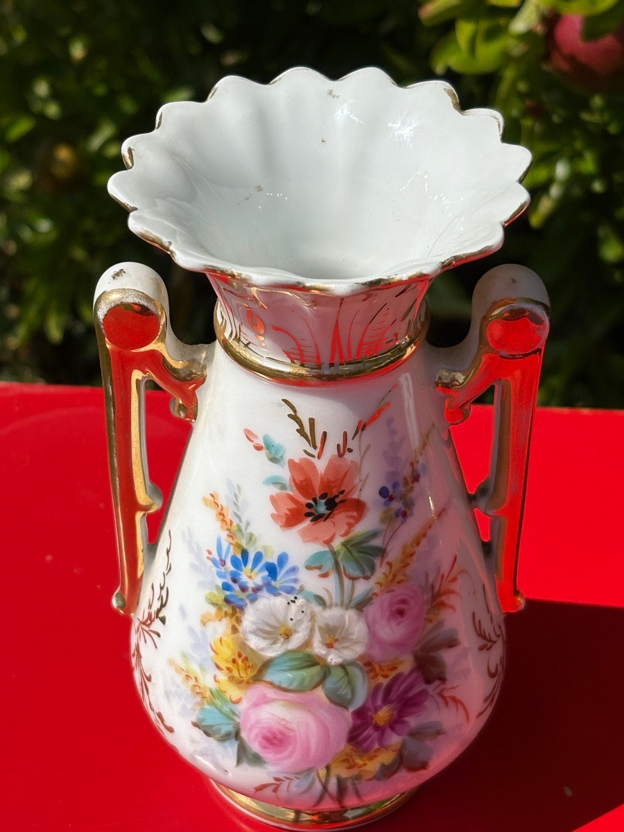 Napoleon III Vases, Paris Porcelain -photo-2
