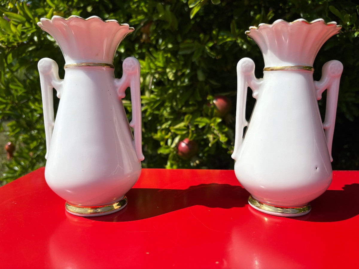 Napoleon III Vases, Paris Porcelain -photo-3