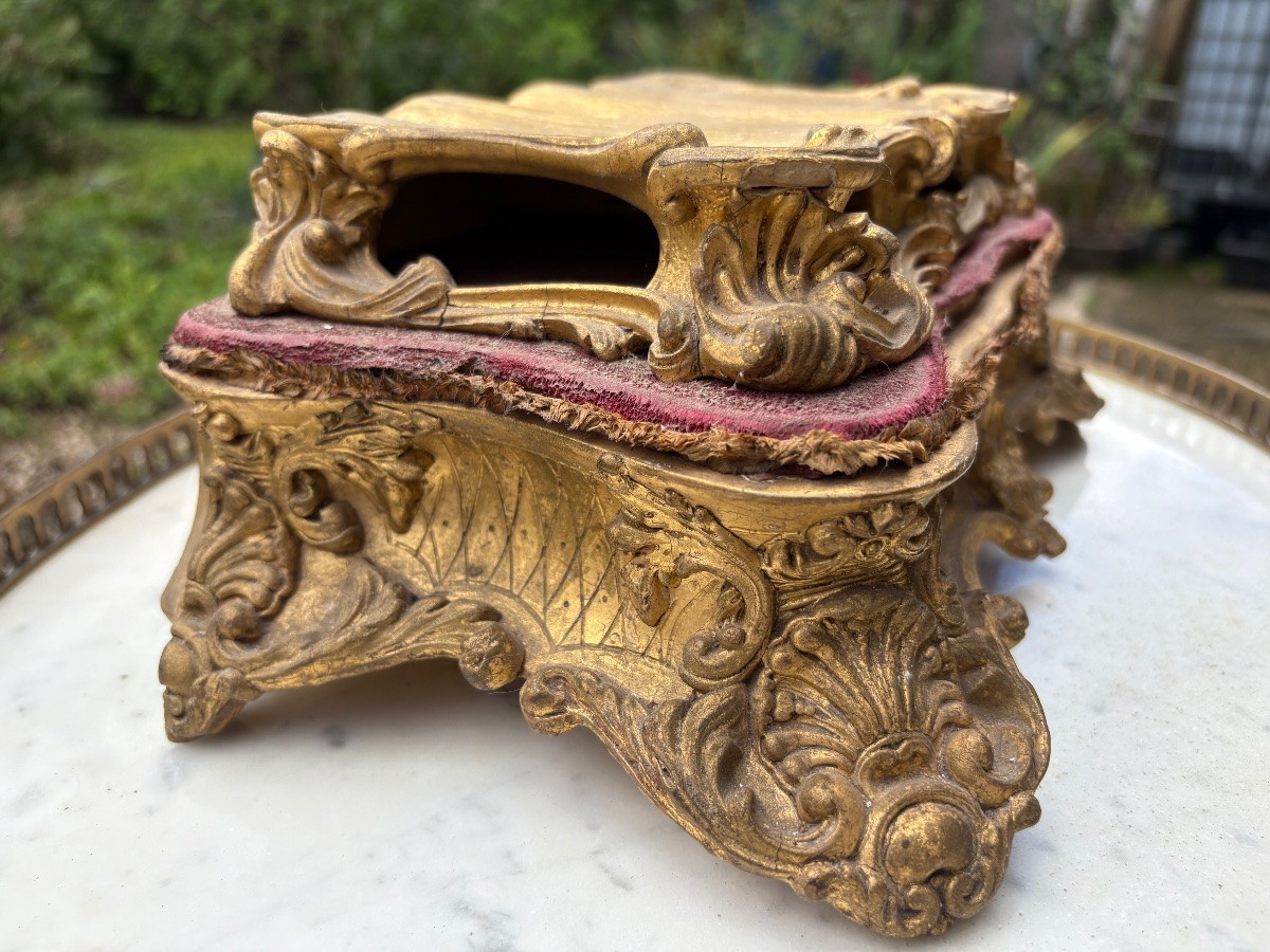 Socle en bois doré -photo-3