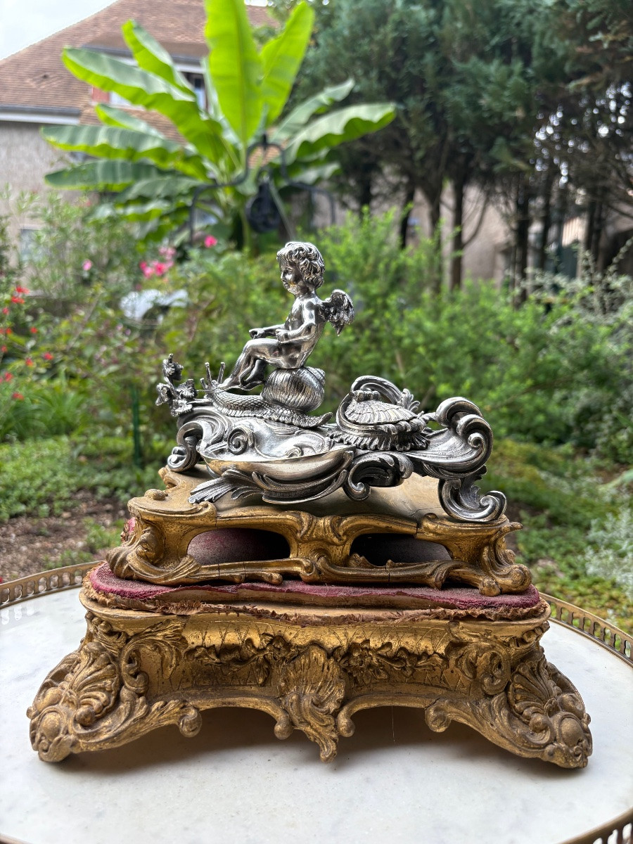 Socle en bois doré -photo-2