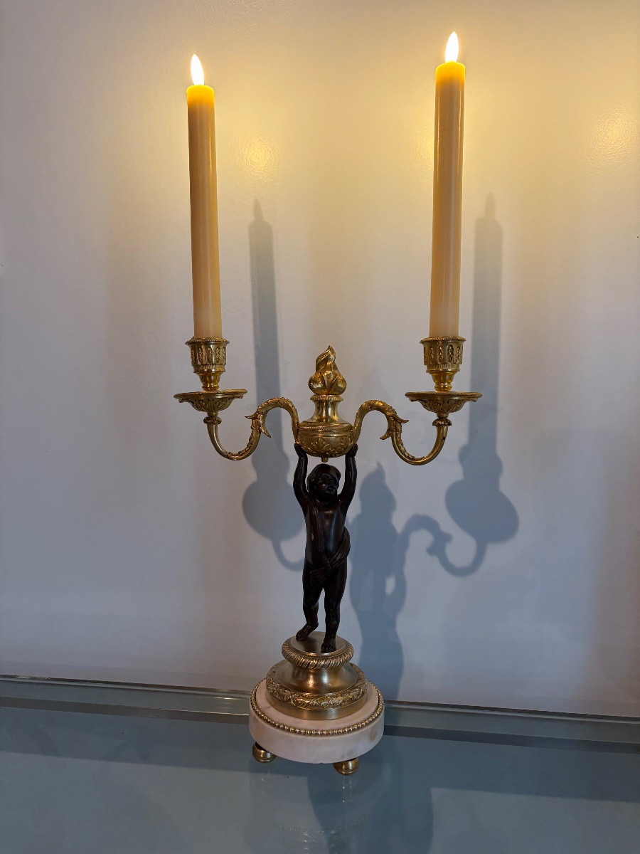 Chandeliers "Aux Amours" d’époque Louis XVI -photo-4