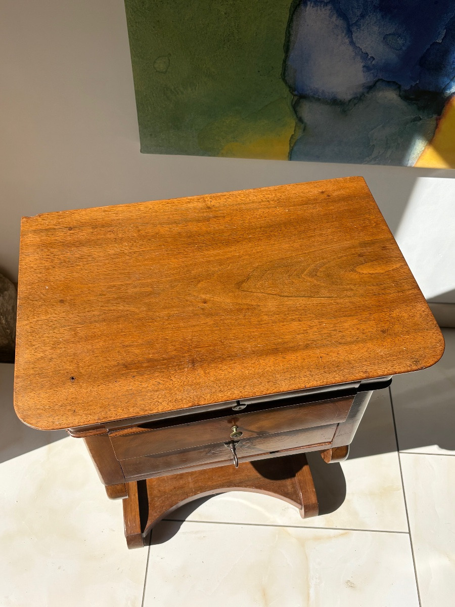 Console commode d’époque Restauration en noyer massif -photo-1