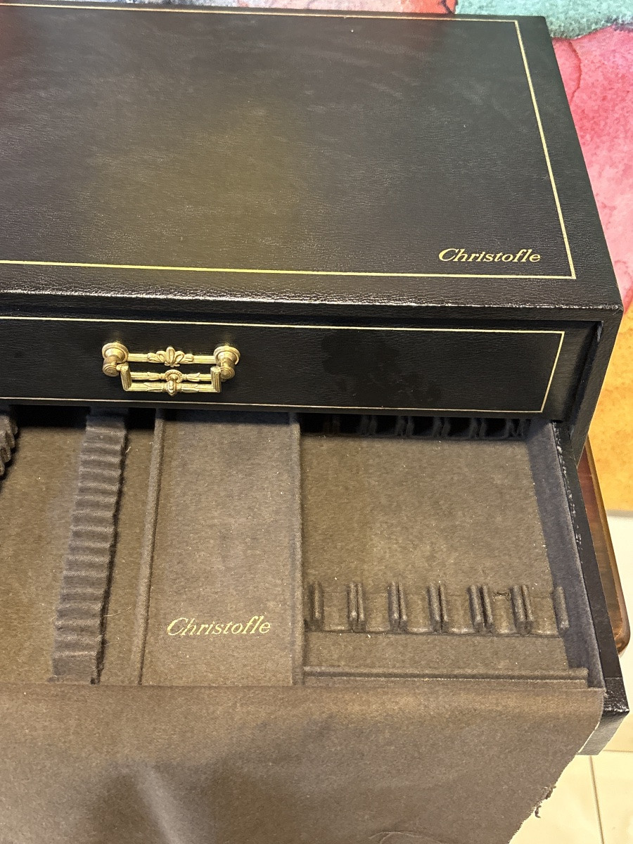 Christofle coffret luxe ménagère 126 pièces -photo-1