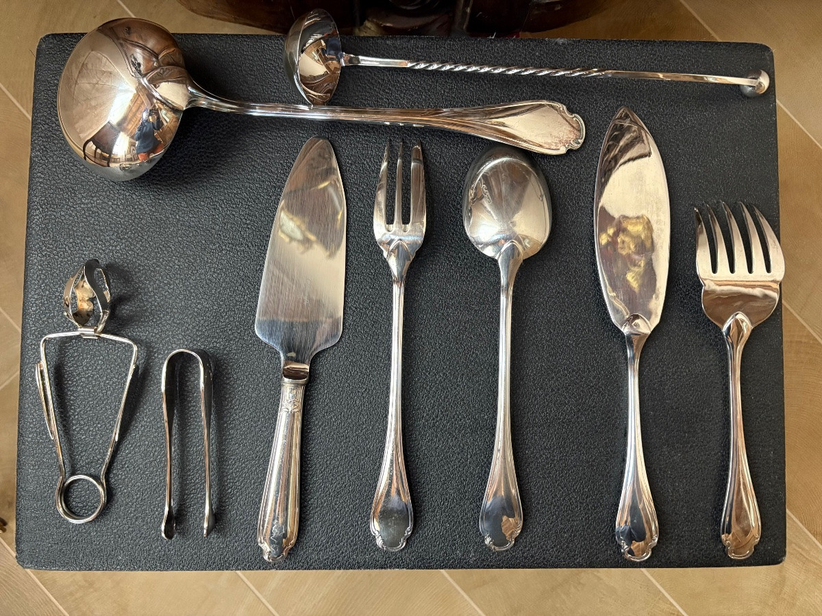 Christofle ménagère Pompadour 182 pièces pour 12 personnes -photo-3