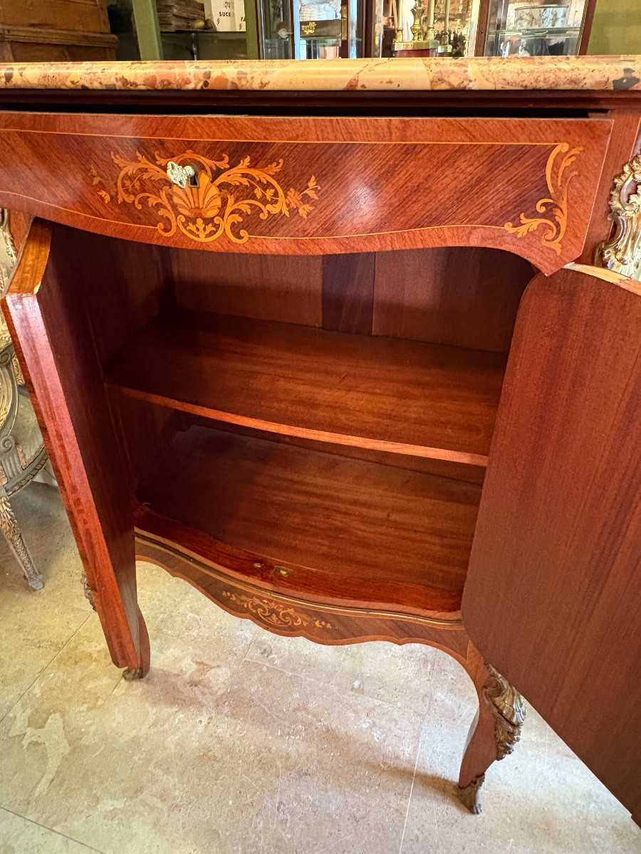Louis XV Style Marquetry Sideboard With Support Height -photo-3