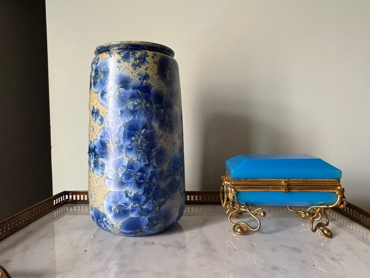 Vallauris Serafino Ferraro Ceramic Crystallization Vase -photo-3