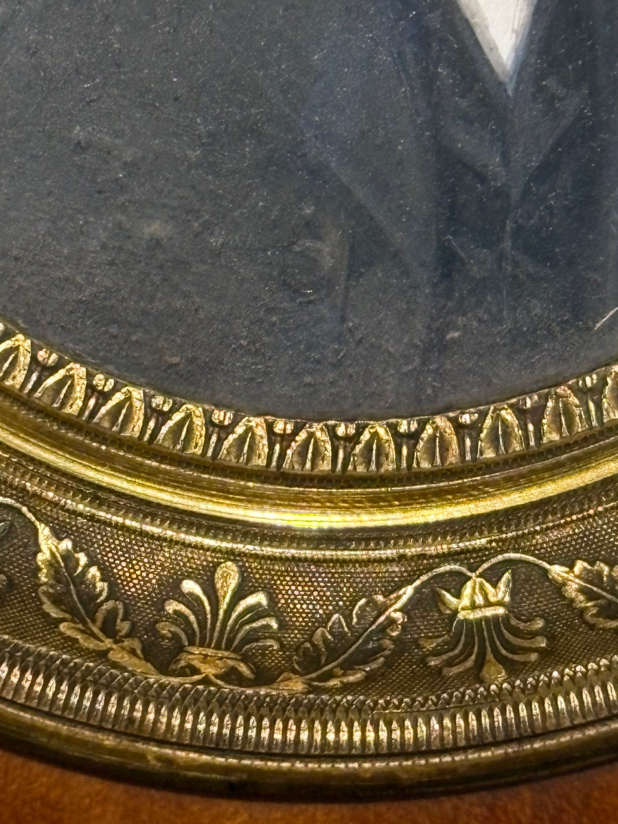 Portrait miniature jeune aristocrate par Sabatier Jean Baptiste -photo-1