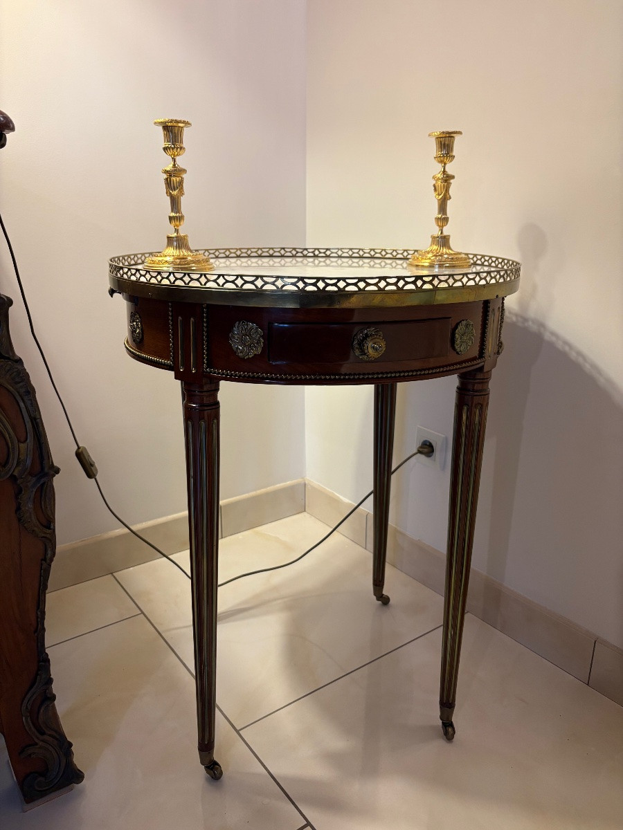 Table bouillotte d’époque Louis XVI -photo-2