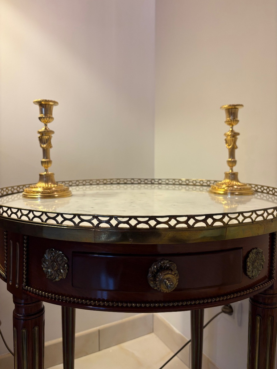 Table bouillotte d’époque Louis XVI -photo-3