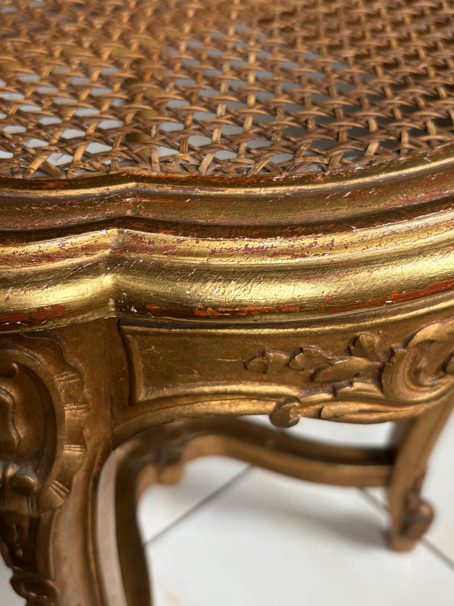 Regency Bench In Gilded Wood -photo-2