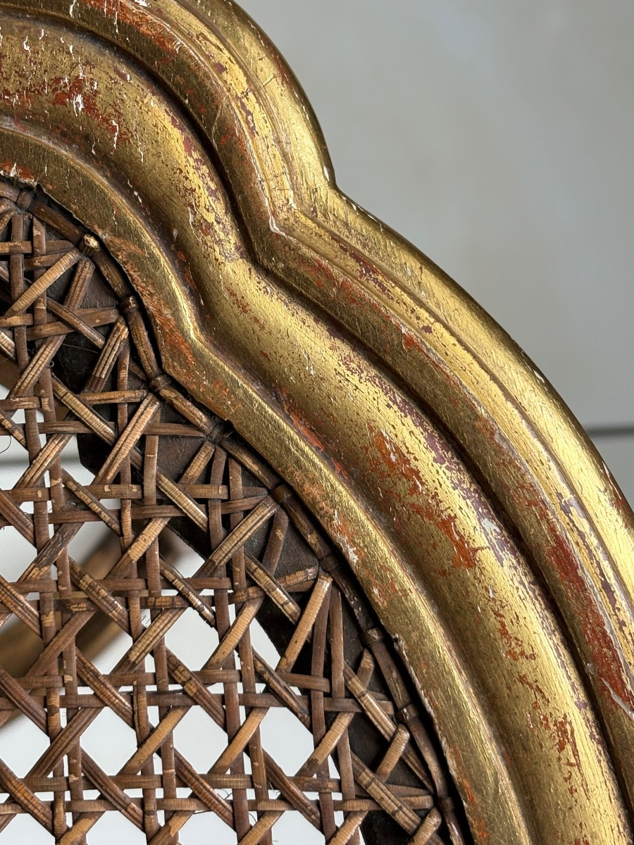 Regency Bench In Gilded Wood -photo-3