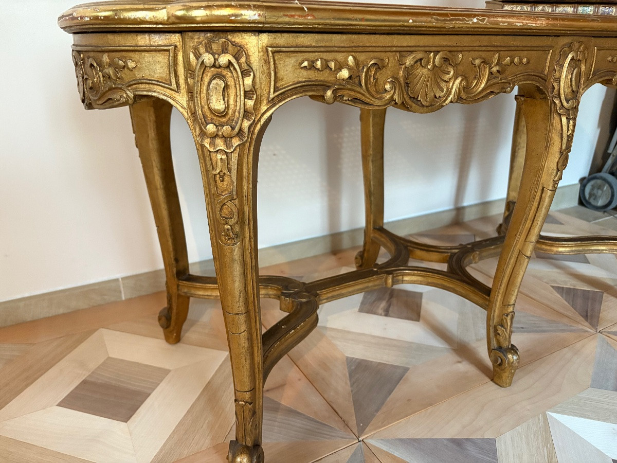 Regency Bench In Gilded Wood -photo-4