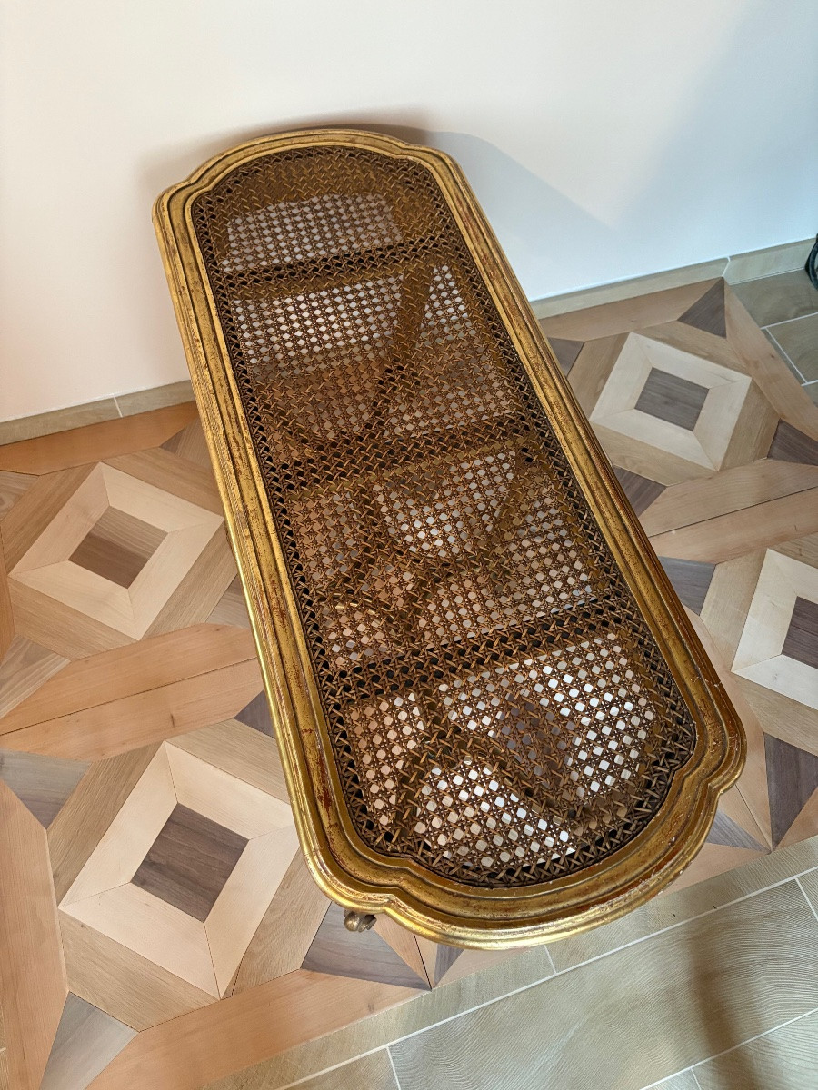 Regency Bench In Gilded Wood -photo-3