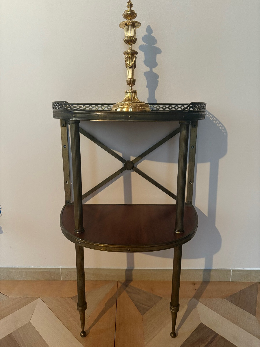 Paire de consoles demi lune Maison Jansen -photo-2