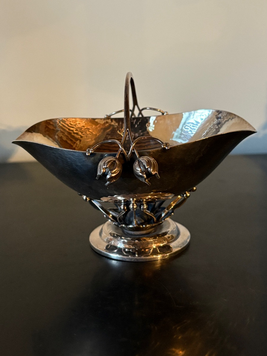 Solid Silver Georg Jensen Sugar Bowl -photo-2